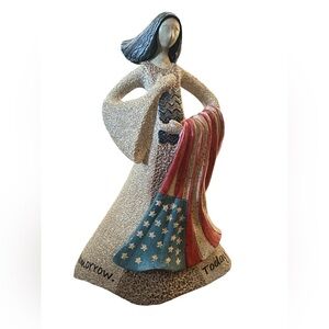 Artstone collection by Carson Home Acc. “Freedom" Lady American Flag figurine